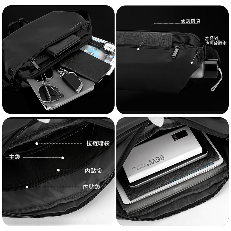 WEPOEWR nuevo ocio al aire libre de gran capacidad bolso pequeño cruzado bolso de mensajero de hombro para hombre bolso de pecho impermeable multifuncional