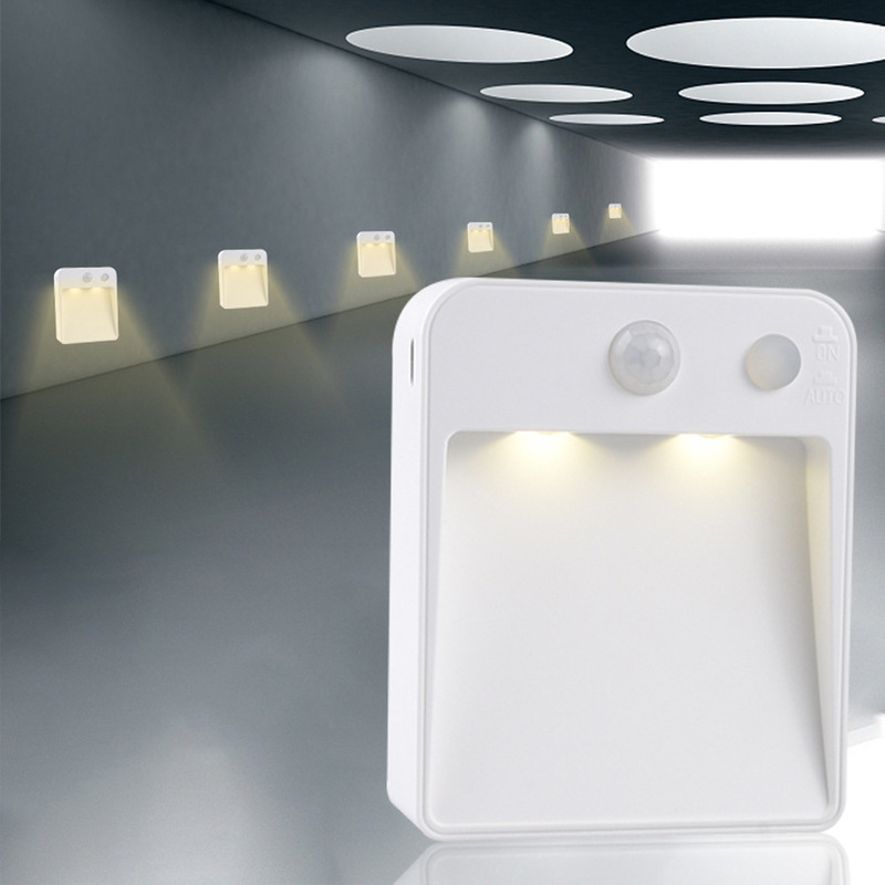 Nightlight Night Double Power Supply Human Body Induction Lamp No.5 Battery usb Eye Protection Bedside Corridor Bedroom Dormitory Nightlight Night Double Power Supply Human Body Induction Lamp No.5 Battery usb Eye Protection Bedside Corridor Bedroom Dormitory