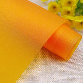 W1YP橙色桔黄色磨砂玻璃贴膜彩色透光不透明玻璃贴膜移门卫生间窗