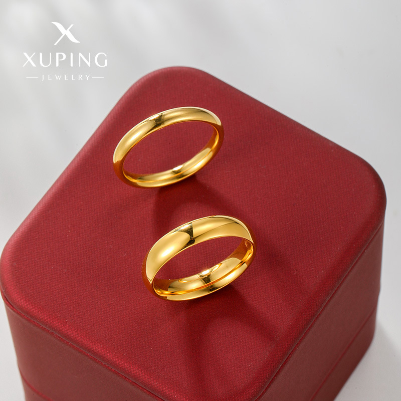 Anillo Sencillo de Acero Inoxidable Xuping, Nuevo y Moderno, con Superficie Lisa, Estilo Europeo y Americano, Anillo de Lujo Ligero para Uso Diario, Venta al Por Mayor