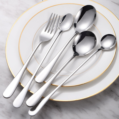 Stainless steel thickened western food tableware 081 series hotel steak knife, fork, spoon, serving spoon, children's spoon, eating spoon
