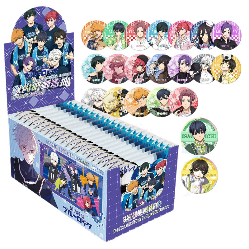 ブループリズンブラインドボックスバーチバッド75mmダブルフラッシュバッジブローチブラインドバッグアニメーション周辺ギフト保護カバー付き|undefined