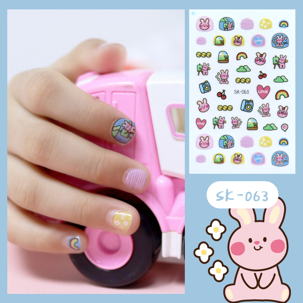 Nuevas pegatinas de unicornio, pegatinas de animales frescas y lindas para uñas, populares en Instagram, pegatinas de arte para uñas impermeables y duraderas, removibles.