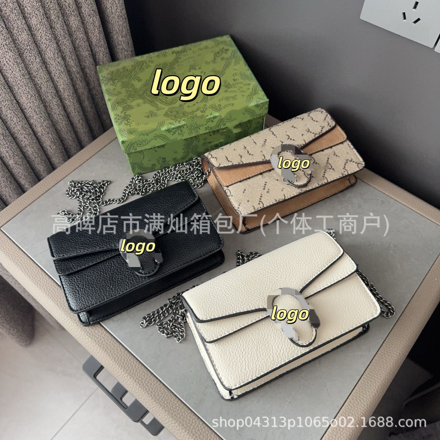经典酒神链条包复古双G纹斜挎包轻奢风百搭单肩包复古虎头链条包