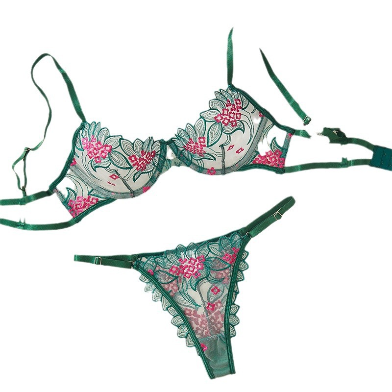 Set uniforme da ricamo per tentazione di prospettiva da donna, intimo sexy in rete_voghion.com