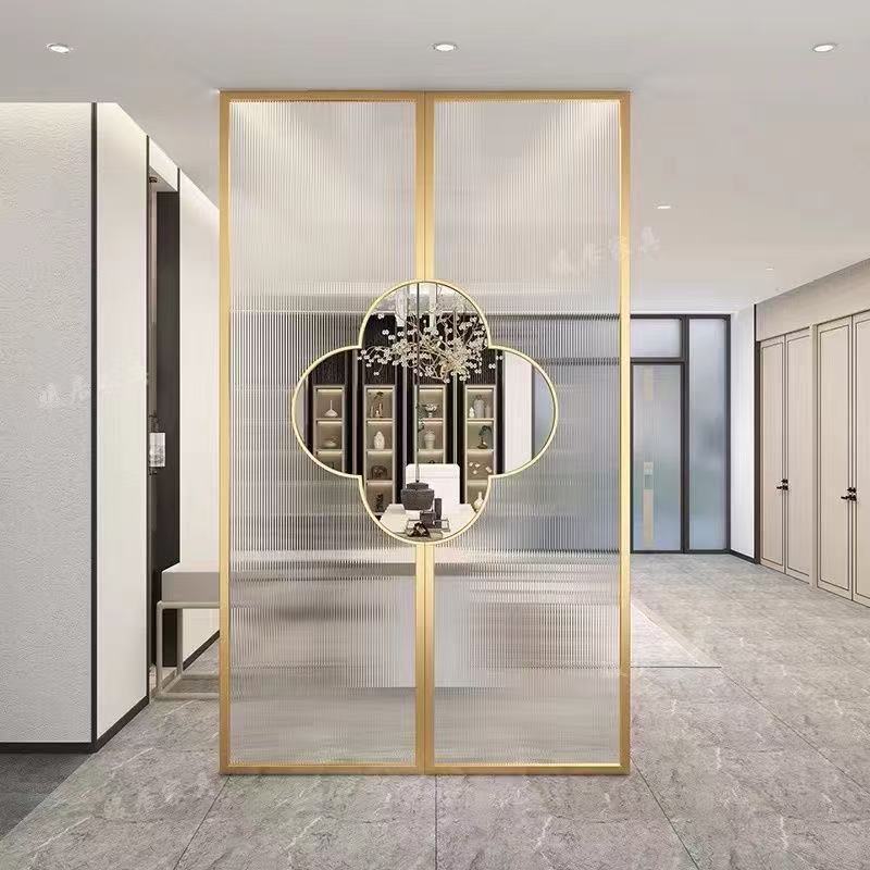 Stainless steel water feature wall screen partition for outdoor courtyard, metal rockery, new Chinese-style screen wall processing