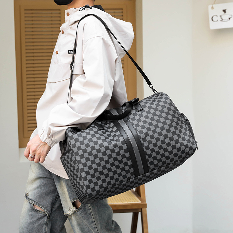 Tabuleón de ajedrez transfronterizo bolso de mano de viaje de hombre nicho de moda de gran capacidad bolsa de viaje de negocios mochila a prueba de derramamiento