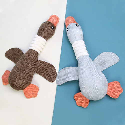 Dog toy Amazon new voice plush simulation goose pet toy wear-resistant anti-bite chewing dog toy