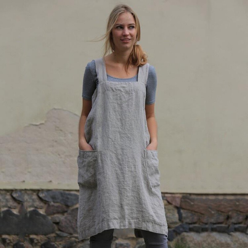Cross-border Amazon Cotton and Linen Dress Autumn and Winter Pullover Mid-waist Street Trendy Leisure Baking Art Nail Art