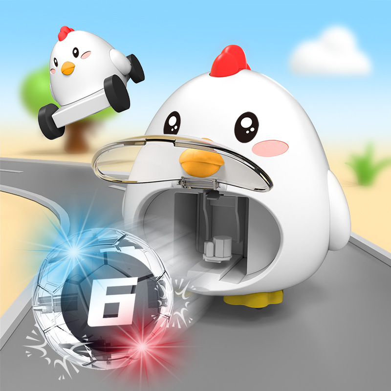 Dibujos animados para niños niño mascota madre catapulta coche inercia Tire hacia atrás coche educativo padre-hijo juguete interactivo regalo al por mayor