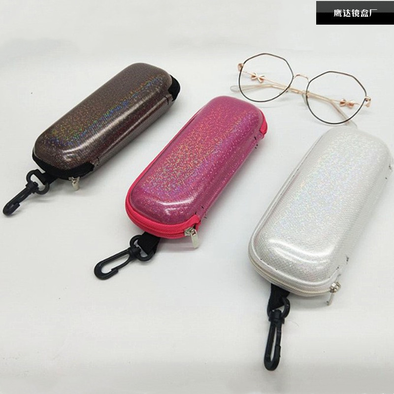 Women's Metal Glasses Frame Glasses Case Portable Hook Colorful Leather EVA Glasses Case Zipper Bag Women's Metal Glasses Frame Glasses Case Portable Hook Colorful Leather EVA Glasses Case Zipper Bag