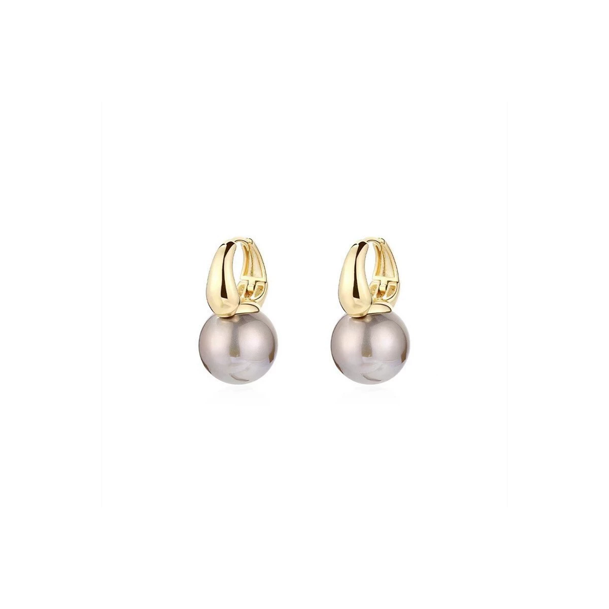 Earrings from pearl, small design ear clips, silver 925 sample
