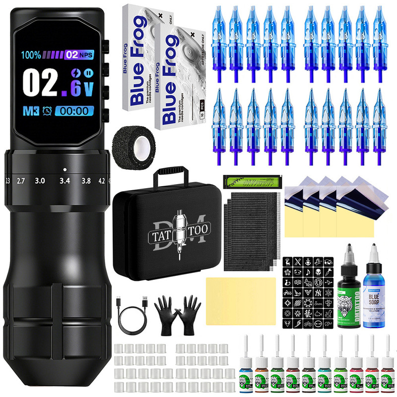 Dm Thunder Dragon Tattoo Machine Set Tattoo Pen for Outlining and Shading Motorized All-In-One Machine for Beginners Complete Tattoo Kit Dm Thunder Dragon Tattoo Machine Set Tattoo Pen for Outlining and Shading Motorized All-In-One Machine for Beginners Complete Tattoo Kit