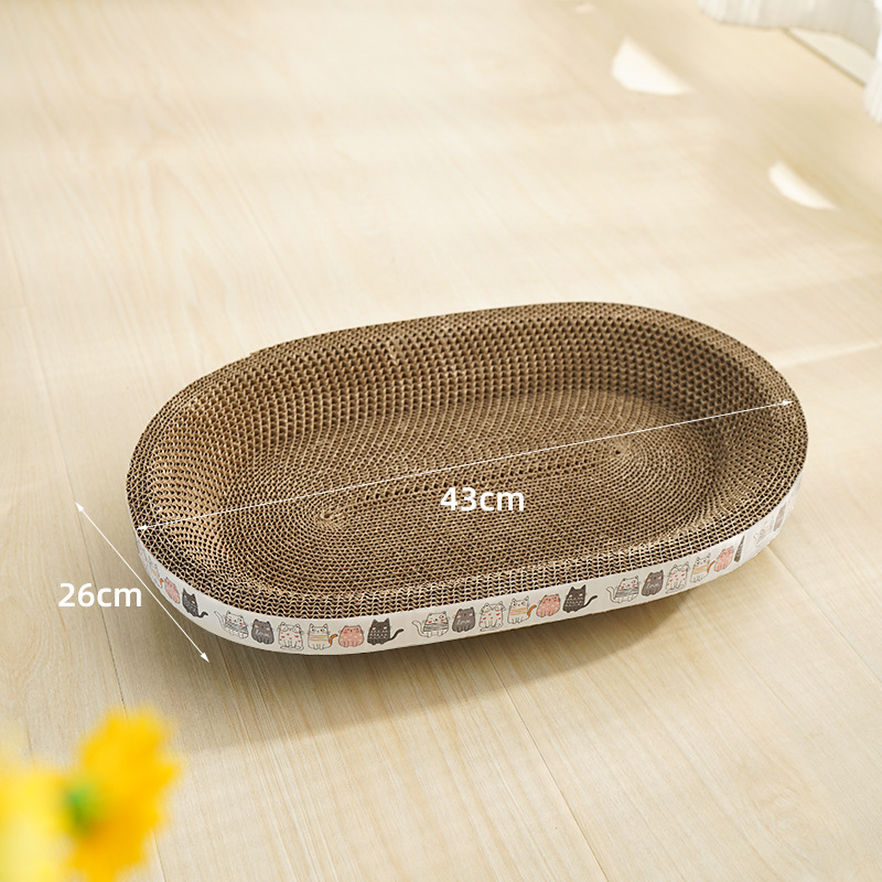 타원형 고양이 긁는 대야 S사이즈(43×26)