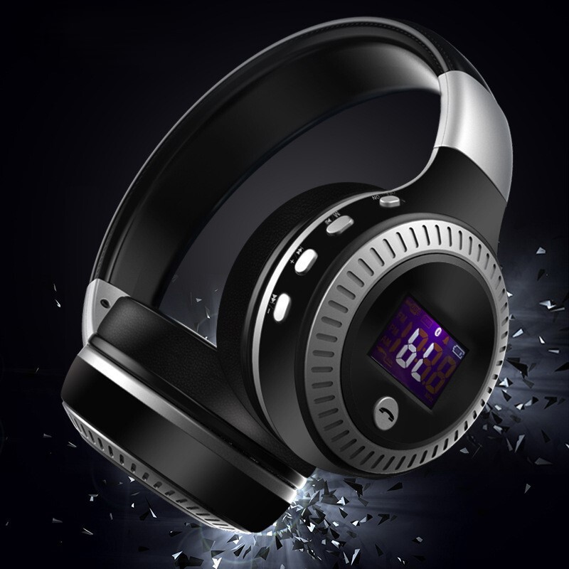 Head-Mounted Wireless Bluetooth Headset Export Digital Display Card Mp3 Computer Mobile Phone Headset with Screen Headset Head-Mounted Wireless Bluetooth Headset Export Digital Display Card Mp3 Computer Mobile Phone Headset with Screen Headset