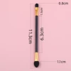 11.5cm golden aluminum tube and black pole, one end is black cotton and the other is black brush