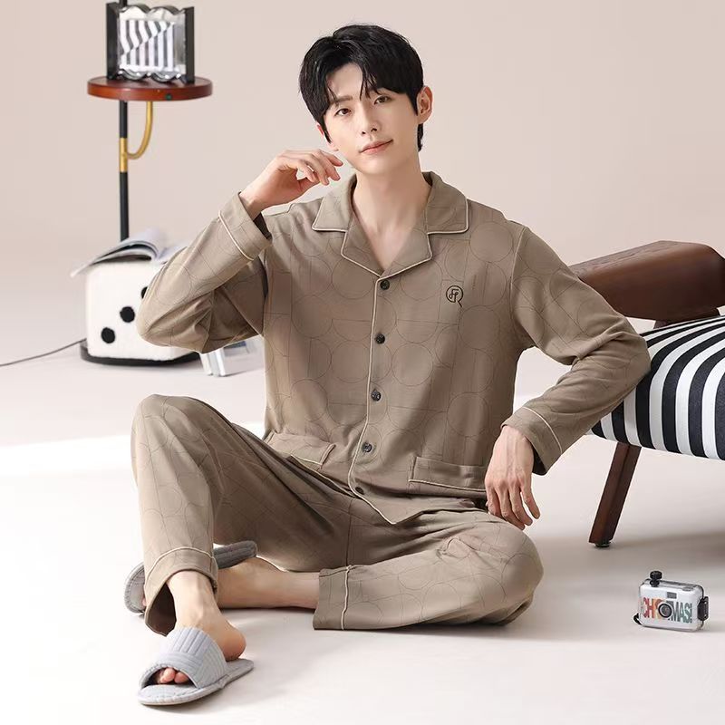 Cardigan nuevo hombre otoño invierno manga larga juvenil grande suelto estilo coreano guapo traje para el hogar