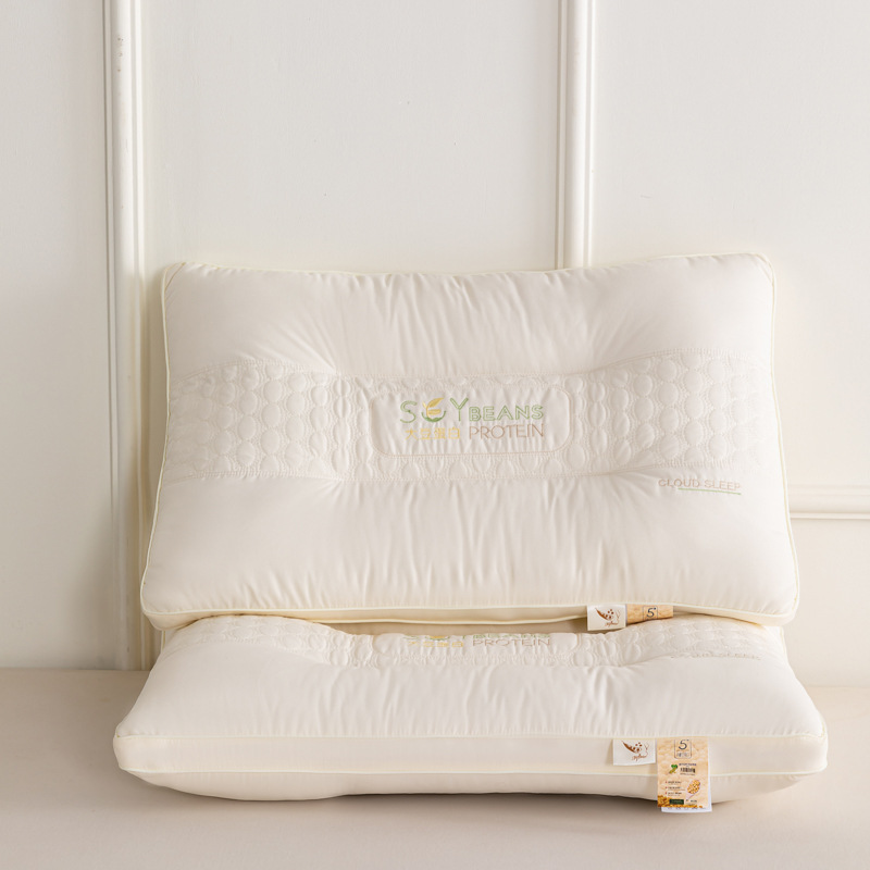 2025 New Soybean Protein Pillow Core Enjoy Comfortable Sleep Soft and Fluffy, Not Easy to Collapse Second Rebound
