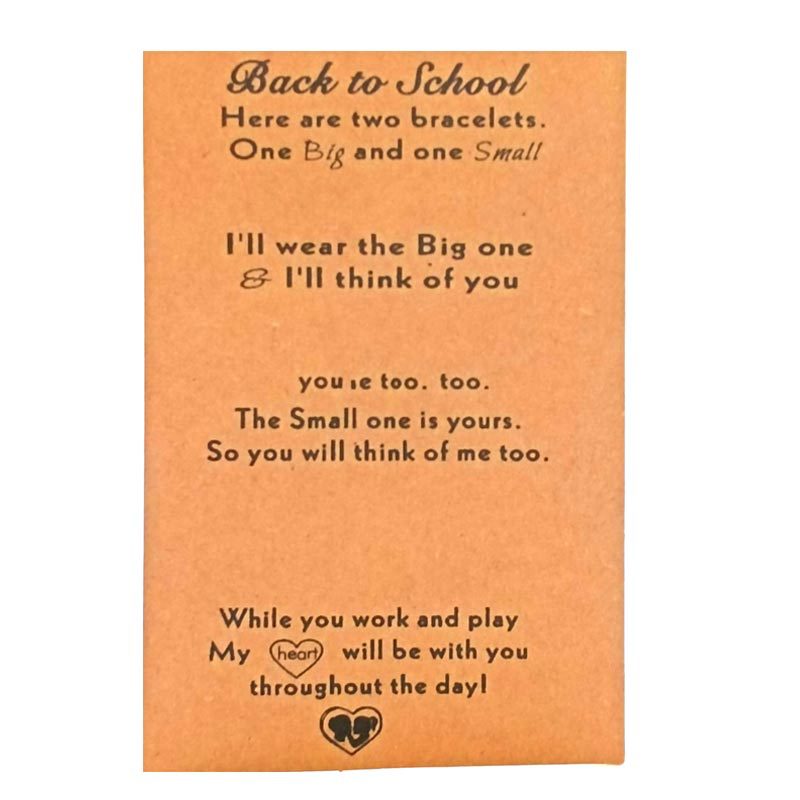 8*12欧美亚马逊开学季backtoschool亲子套装手链祝福卡片批发饰品