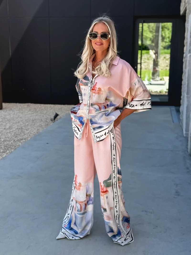 Women's Clothing Casual Fashion Temperament Loose Shirt Short Sleeved Suit_ecoleips.com
