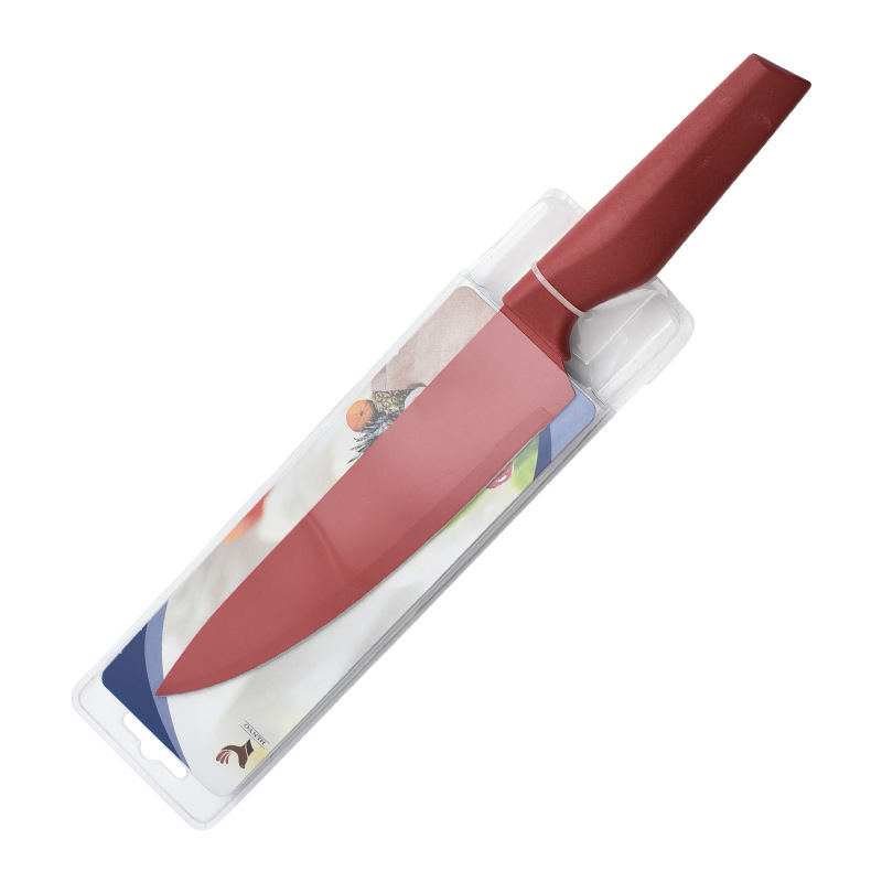 Fábrica en stock Venta caliente cuchillo de pintura de acero inoxidable color rombo manejar cuchillo de cinco piezas cuchillo único de doble cara de succión