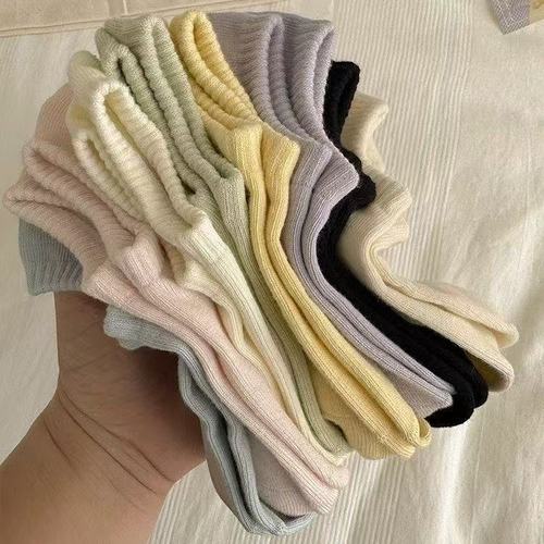 Women's Letter Socks, Summer Thin Low-Cut Invisible Anti-Slip Ankle Socks, Cute and Fashionable, Japanese Girl Style Trend