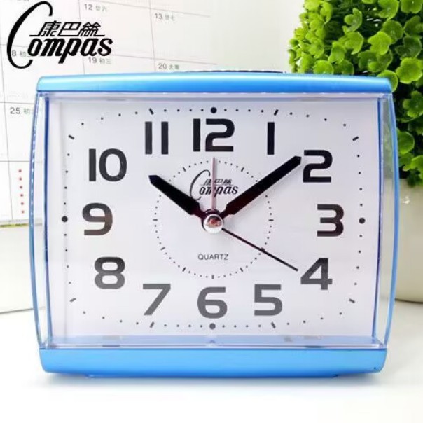 Kangbas Silent Large-character Alarm Clock Night Light Elderly Home Student Dormitory Desktop Clock Bedroom Bedside Table Clock