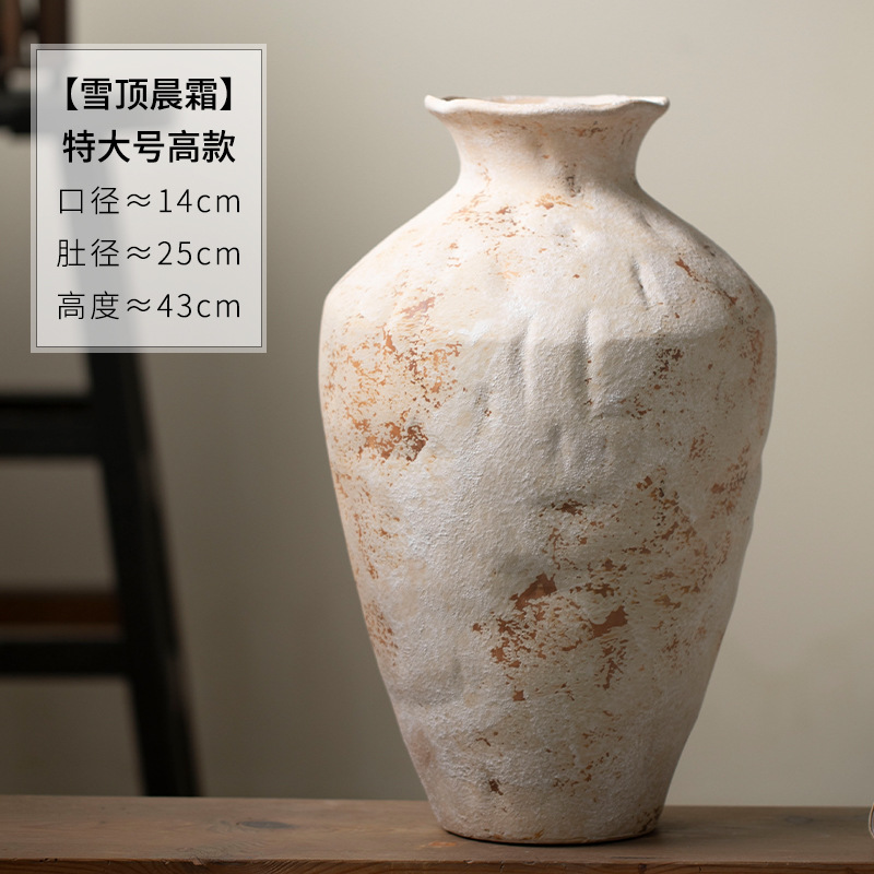 Jingdezhen Jiaxifeng vasos de cerámica retrógrados nostálgicos frascos de cerámica nueva sala de estar china estudio frascos de cerámica gruesa envío gratuito