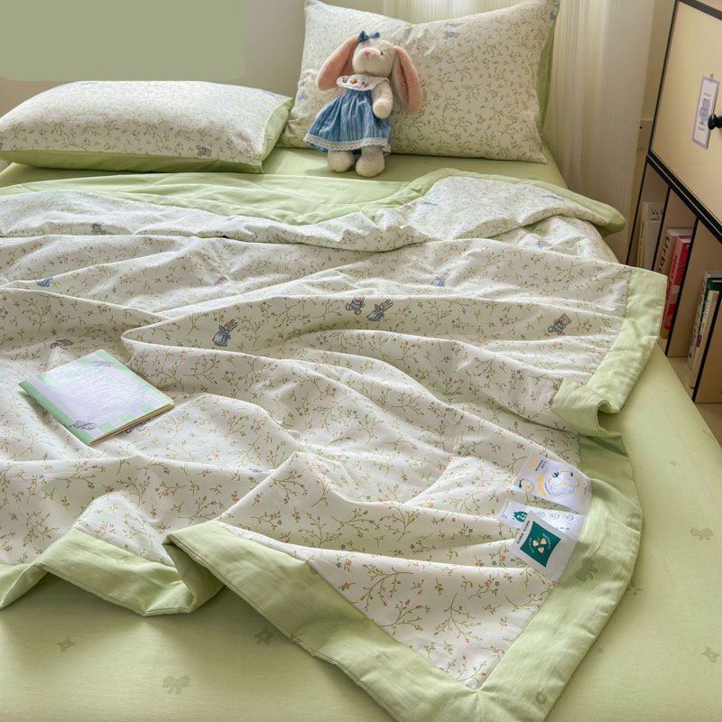 Edredón de aire acondicionado de algodón puro edredón de algodón lavable a máquina edredón de verano edredón de dormitorio individual edredón de verano