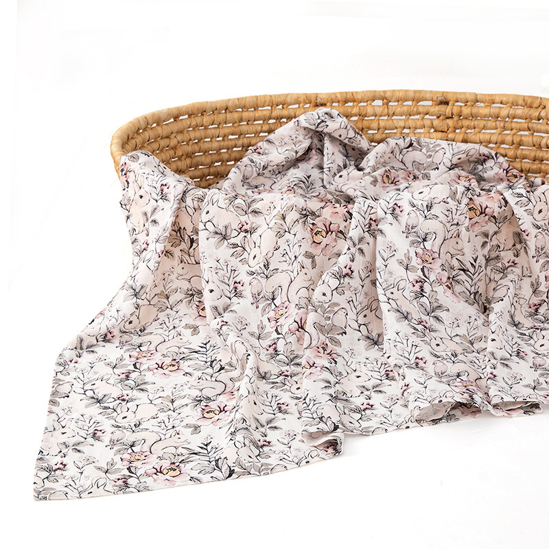 Bebé muslin gasa toalla de baño edredón toalla de verano toalla cuadrada bolsa de recién nacido manta de una sola cubierta manta abrazo tipo a