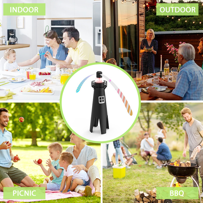 Flyfans transfronterizos multifuncional mosquiter al aire libre mosquiter mosquiter ventilador hojas ventilador de mosca doméstico