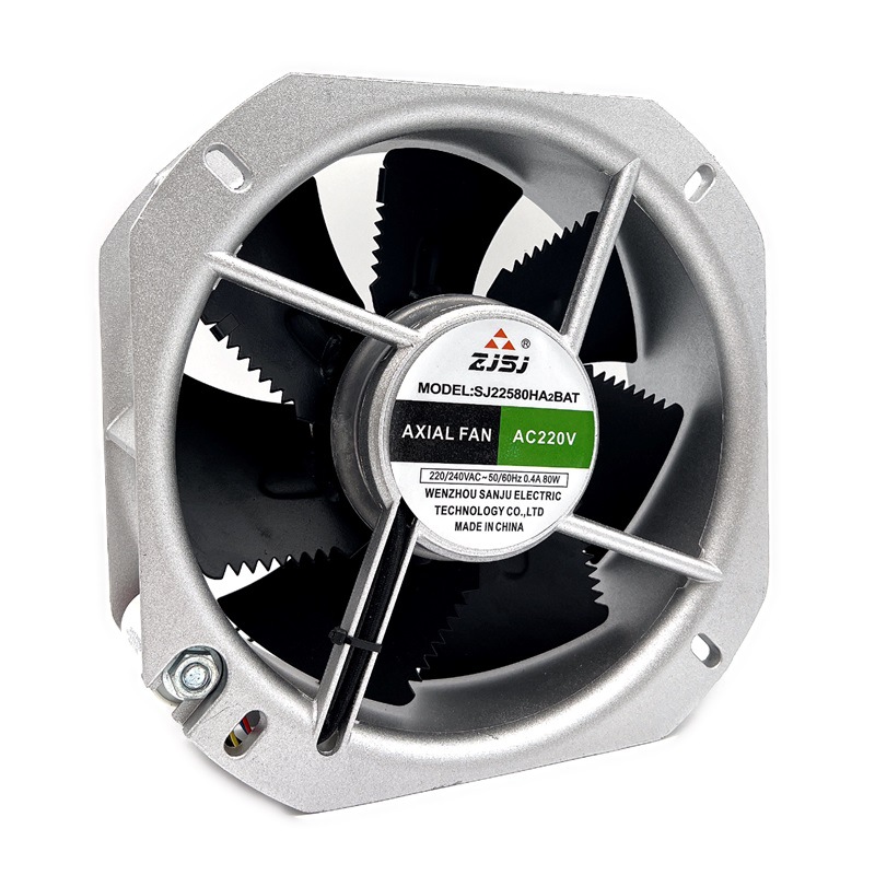 High-temperature resistant axial flow fan SJ22580 (200FZY6-S), 220V/380V metal iron blade cooling fan