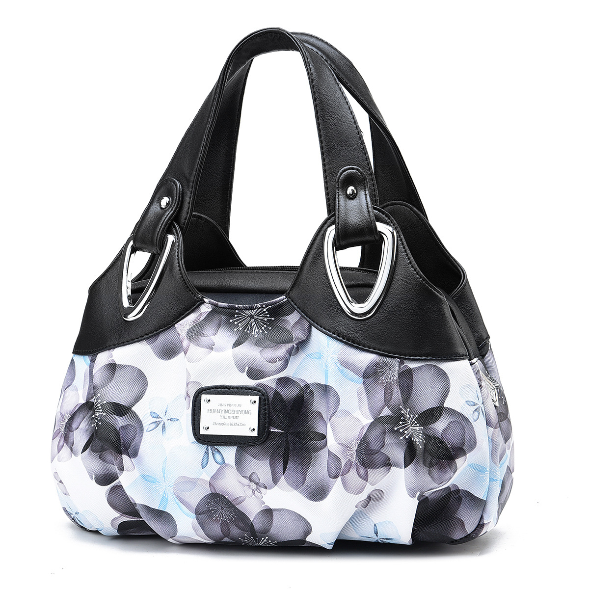 Femmes Grande Faux Cuir Fleur Élégant Fil À Coudre Forme De Boulette Fermeture Éclair Sac En Forme De Nuage display picture 8