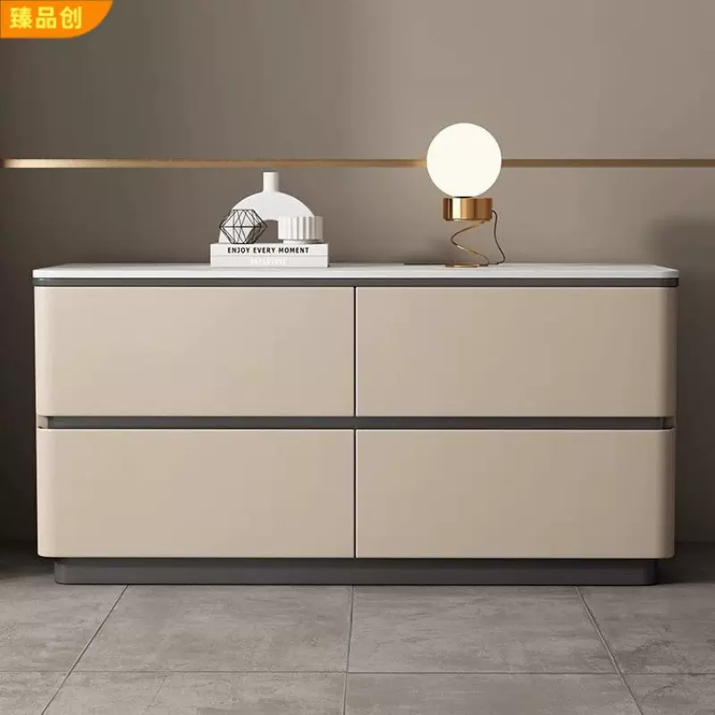 意式新款轻奢卧室全实木大尺寸床头柜简约现代储物柜大号床边柜