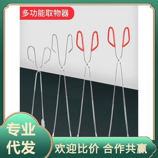 One-Piece Drop Shipping Garbage Picker Household Extended Grabber Carbon Clip Sanitation Worker Long Handle Stainless Steel
