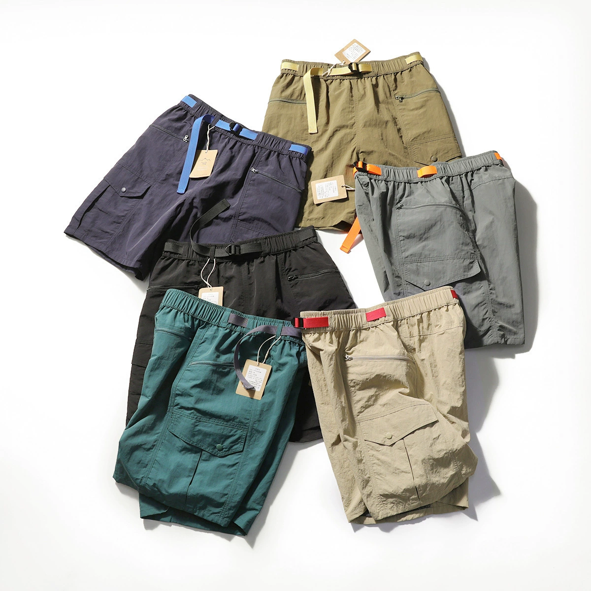 Мужские спортивные функциональные карго-шорты в горном стиле для активного отдыха лето 2025, для походов и скалолазания, дышащие, с пятью карманами