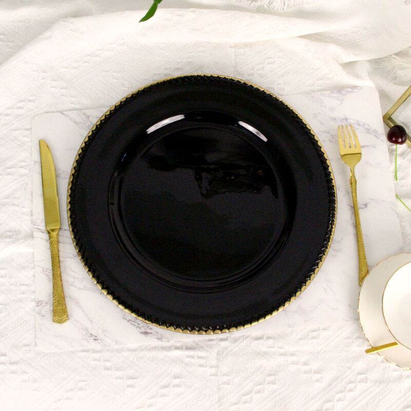 charger plates Wholesale 2024 New Retro Cross-border Dedicated Fruit Plate Hotel Party Wedding Plate