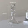 Высокий подсвечник в форме тыквы с вертикальным рифлением