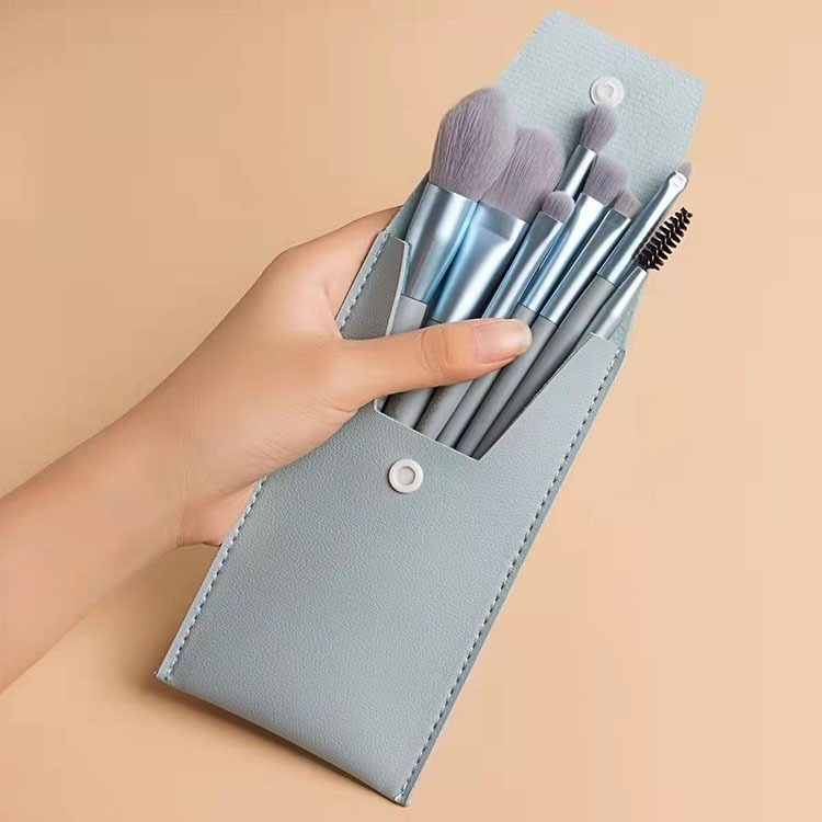 Transfronterizo 8 mini cepillo de maquillaje conjunto de cepillo de sombra de ojos blanqueador de polvo de pintura portátil herramientas de maquillaje de pelo suave