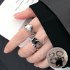 Zirconium, fashionable ring, micro incrustation, simple and elegant design, internet celebrity, on index finger