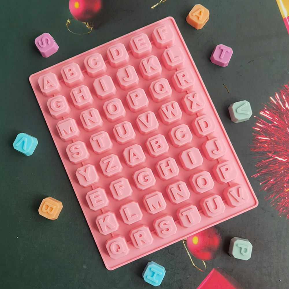 Teclado 190 letras molde de silicona pastel helado pudín molde de postre jabón utensilios