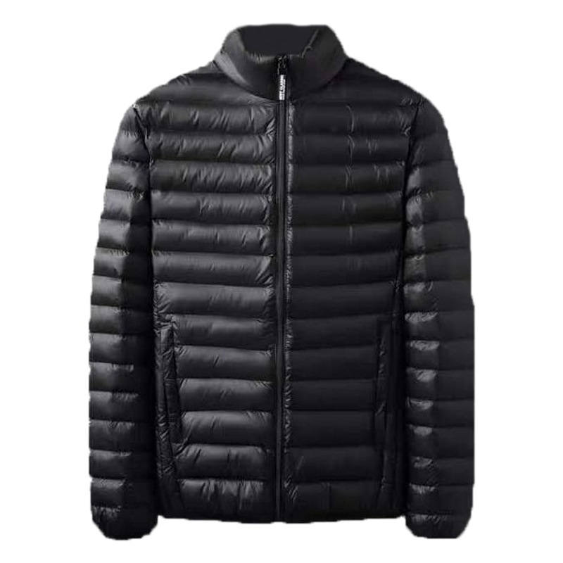 Abrigo de invierno de los hombres de algodón acolchado abrigo anti-temporada otoño e invierno ligero abajo de algodón acolchado abrigo de los hombres de pie corto cuello con capucha medio verde joven