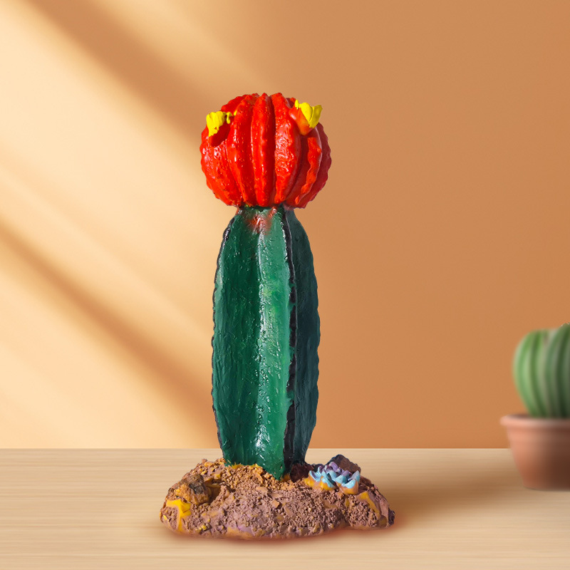 Decoración de caja de mascotas de escalada micro escena del desierto gran tuna cactus cactus cactus pecera paisajismo puede hundirse