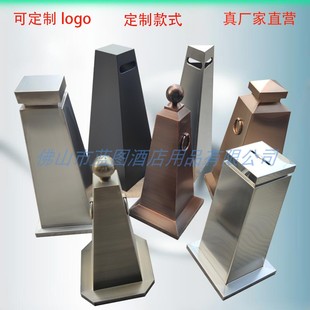 Customized Stainless Steel Road Cone Square Roadblock Bucket Reflective No Parking Warning Ice Cream Cone Triangle Isolation Pier Gold
