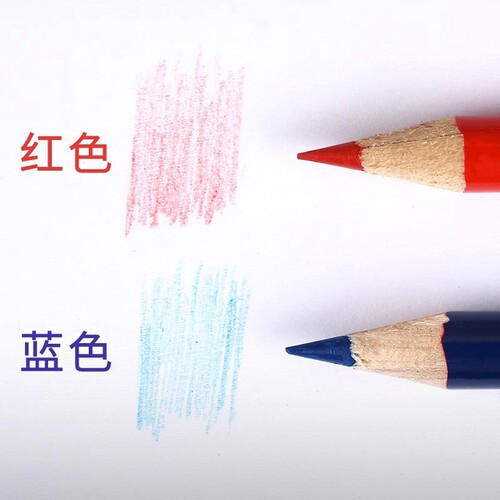 Zhonghua brand 120 special pencil double-ended all-red laboratory marking pen woodworking pencil red and blue office pen