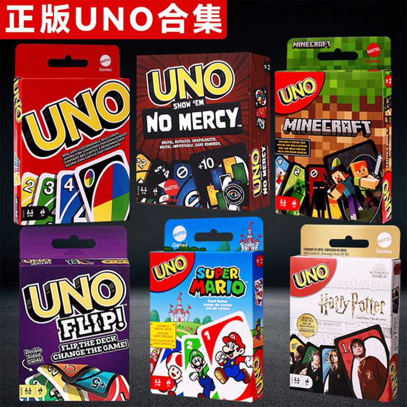Authentic Mattel Uno Card Board Game Classic Uno Uno Multiplayer Casual Party Tabletop Game Poker