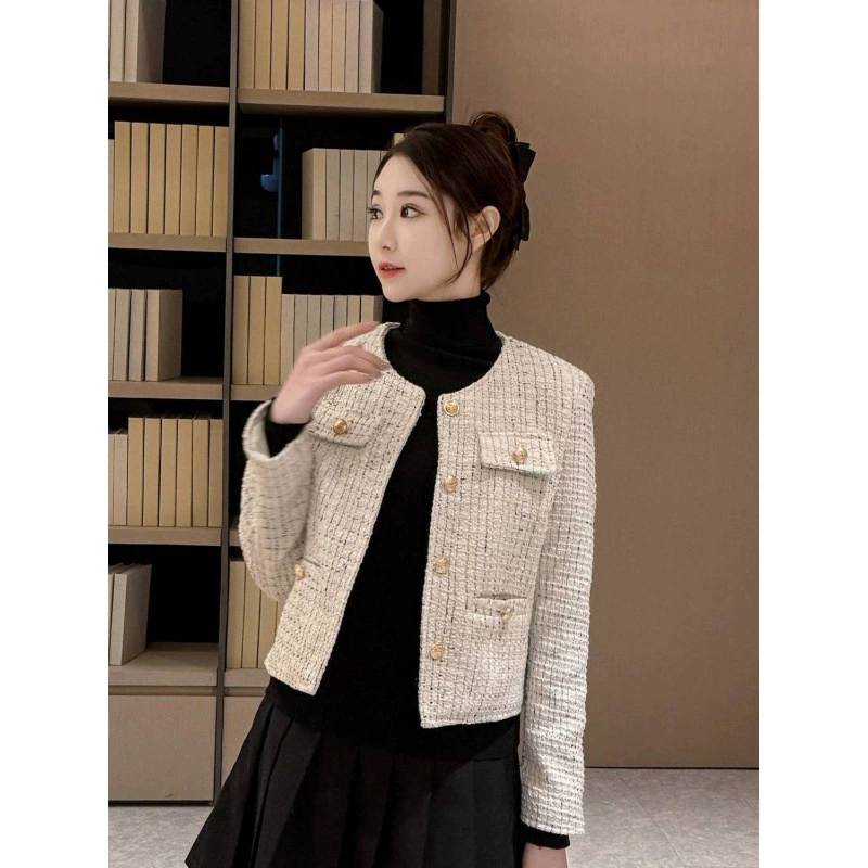 Осенняя короткая куртка для отдыха, в стиле Chanel, для подростков