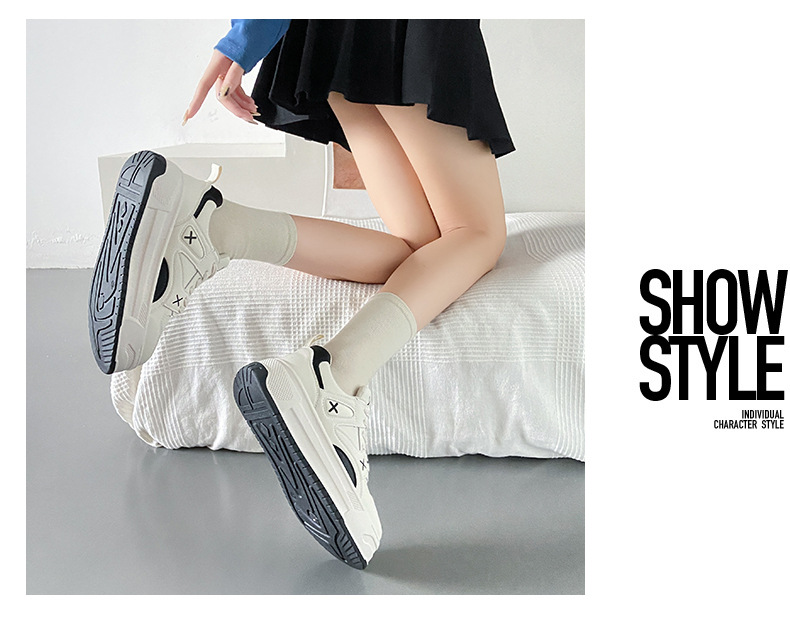 2024 début du printemps nouvelle édition coréenne petites chaussures blanches femme Instagram étudiant sport et loisirs chaussures de planche chaussures de tir de rue semelle épaisse_voghion.com
