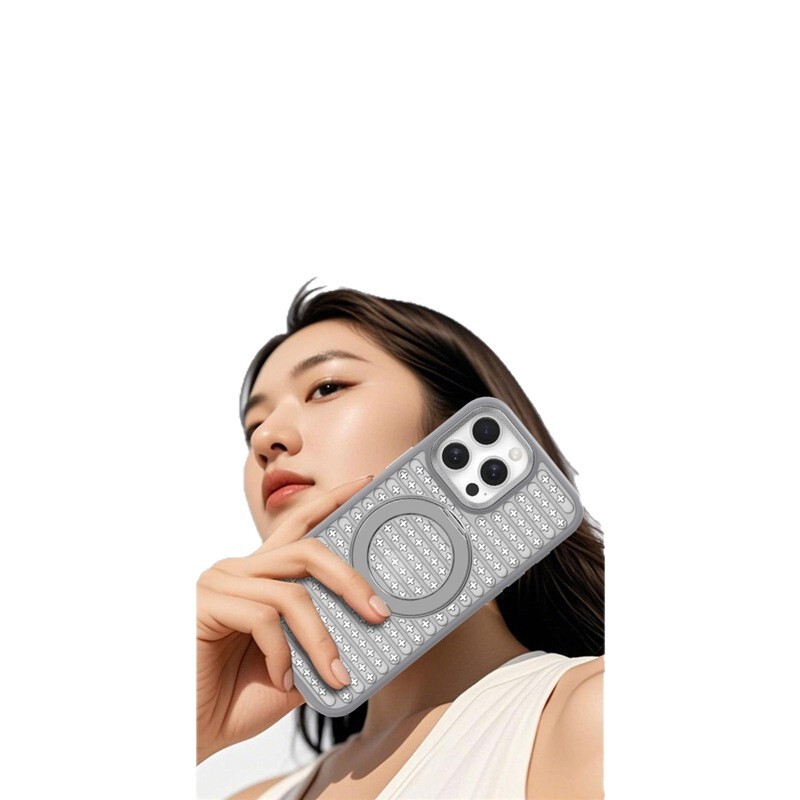 iPhone17散热冰肤360旋转支架手机壳苹果16保护套15新款13全包12p|undefined