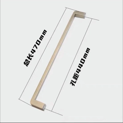 shower room thickened L-shaped bathroom – Portal Wrist - single-sided-440mm-hole-spacing-price-per-piece-specially-designed-for-sliding-doors-champagne-gold-brushed-fingerprint-resistant-extra-thick-genuine-high-quality-handle